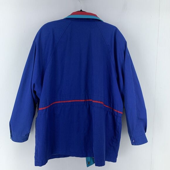 Vtg Country Concepts Plus 20 Jacket Windbreaker Grunge Indie Nautical 90’s Blue - Picture 6 of 7
